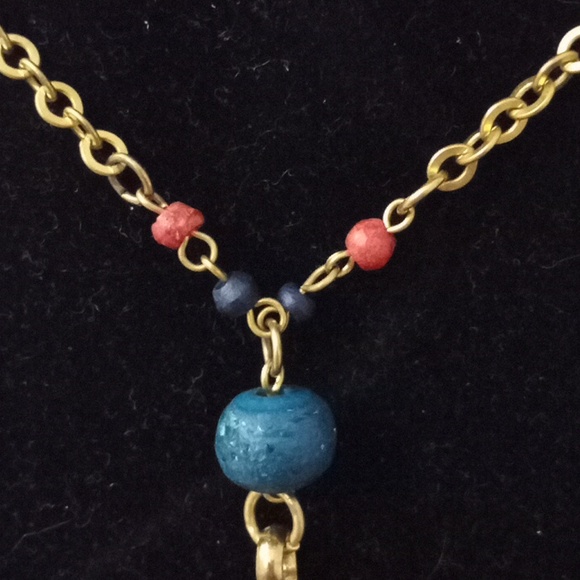 Cross-Stitch Floral Fashion Necklace - Picture 3 of 8